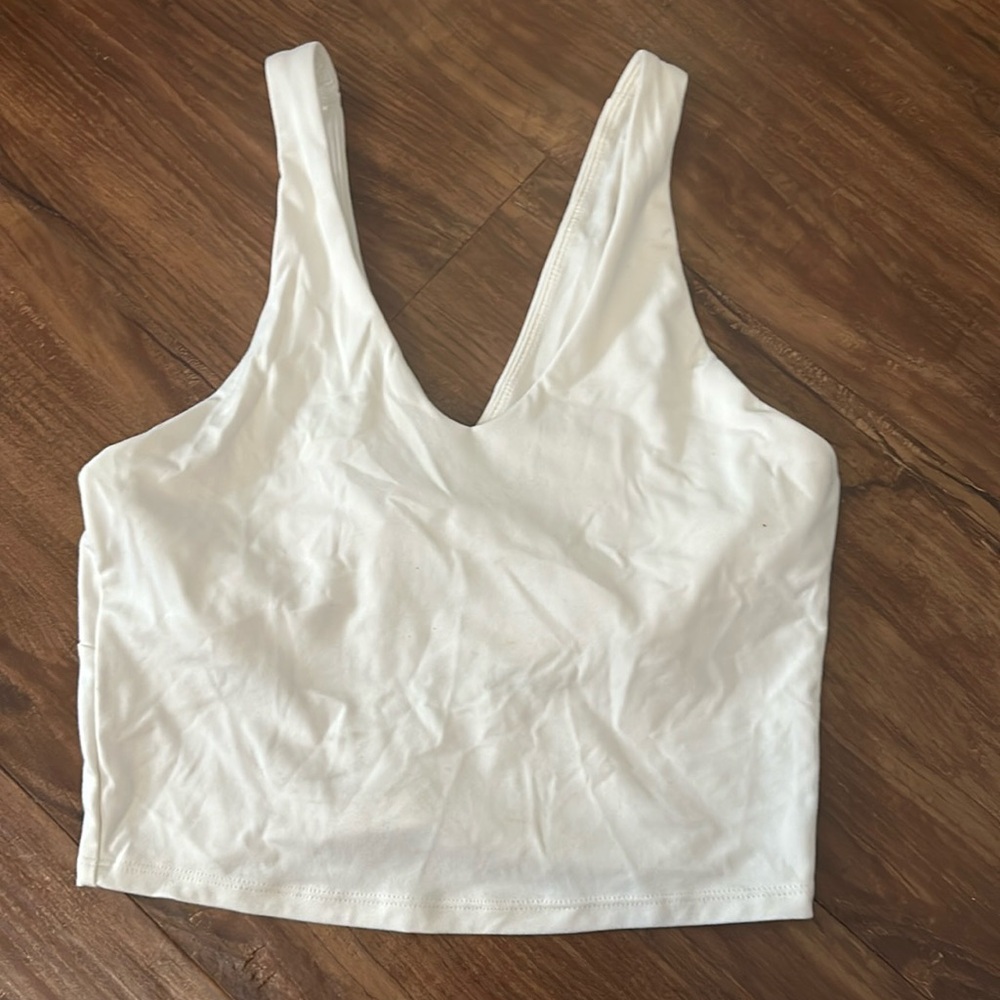 All in motion cream workout tank top